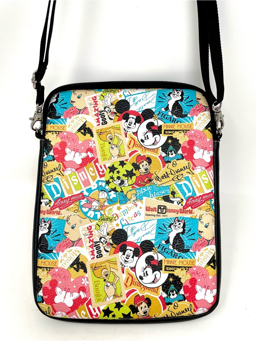 Disney Parks Mickey Mouse Classic Collage Pattern Crossbody Bag Purse iPad case - Picture 3 of 10